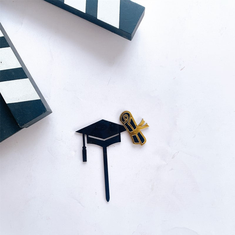 Wholesale  Acrylic Graduation Season Cake Topper Decoration